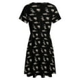 thumbnail image 5 of Simply Opossum Dress Summer Street Style Dresses Female Short Sleeve Printed Sundress, 5 of 7