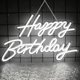 thumbnail image 1 of Letrero de neón de feliz cumpleaños para decoración de pared, señal LED de feliz cumpleaños, luz de neón regulable alimentada por USB, para telón de fondo, decoración de fiesta de cumpleaños, color, 1 of 4