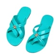 thumbnail image 2 of Xucatan Women's Flat Sandals, Wraparound Strap Faux Leather Slides, Metal Buckle Open Toe Summer Shoes, Versatile Casual Outdoor Footwear Gift, 2 of 9