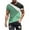 Green, variant on Njagoc3 Mens Summer Short Sleeve T-Shirt, Crew Neck, Color Block Stripe Print, Soft and Comfortable Fabric, Casual Style, Perfect for Daily Wear and Summer Gatherings