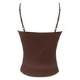 thumbnail image 6 of GPOECD Women Solid Color U Neck Thin Strap Stretchy Slim Fit Tank Top Casual Sleeveless Shirt for Outfits Z7313-Coffee,XXL, 6 of 6