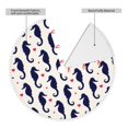 thumbnail image 2 of Rocae Seahorses and Hearts for Christmas Tree Skirt with Pom Pom Trim for Holiday Party for Holiday Home Decor Indoor Outdoor-36", 2 of 7