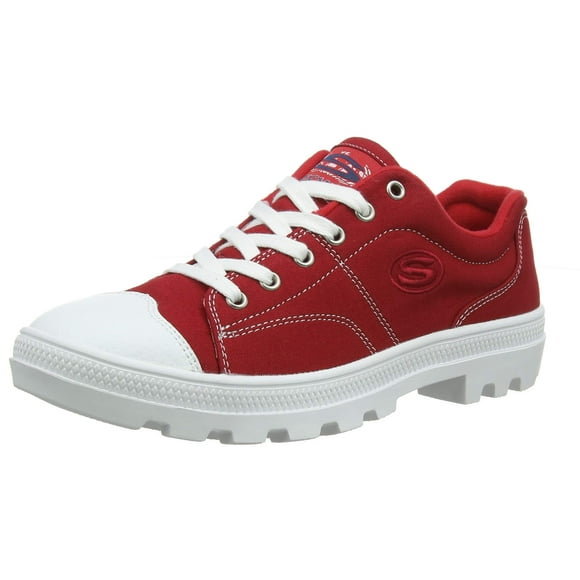 Skechers Women's Roadies-True Roots Sneaker, Red, 7 M US
