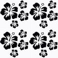thumbnail image 2 of 4Sheets Hibiscus Flower Car Sticker Black Hawaiian Stickers and Decals Stickers Waterproof Vinyl Automotive Exterior Decor for Truck Motorcycle Doors Wall Laptop, 2 of 9