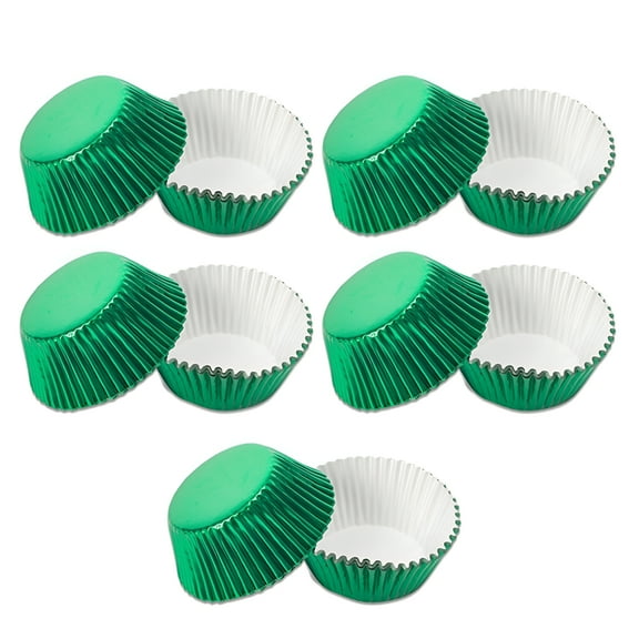 ACDANC 100 Pieces Cupcake Paper Liners Mini Non-Stick Muffin Baking Molds DIY Pastry Chocolate Home Kitchen Bakeware,Green