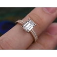 thumbnail image 5 of Vintage 2 Carat Moissanite and Diamond Halo Bridal Set in Rose Gold, 5 of 5