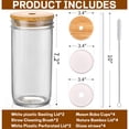 thumbnail image 3 of Set de 4 vasos de vidrio tipo mason jar DWTS DANWEITESI de 710 ml, 3 of 7