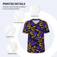 thumbnail image 5 of Rocae Golden Snake And Purple Rose for Breathable Men's Baseball T-Shirt Fashionable Casual Baseball Jersey, Moisture-wicking Sportswear Small, 5 of 9