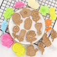thumbnail image 2 of Cortadoras de galletas de plástico, moldes de galletas, plantas de flores, gadgets para galletas, 08 pasto Feliz Sencillez, 2 of 5