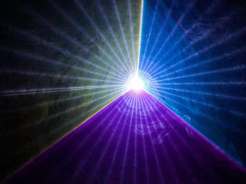 1W RGB Laser Projector Mini Stage Light Disco Lighting Animation Beam Scanner  for Club Bar Event Show