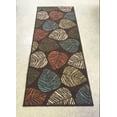 thumbnail image 6 of Rubber Collection Leaves Floral Design Multi-Color Rug Runner Printed Slip Resistant Rubber Back Latex Contemporary Modern 2 x 7 Runner Rug (Brown Multi Leaves, 23"x7'), 6 of 6