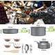 thumbnail image 2 of Juego de utensilios de cocina para acampar, juego de vajilla para exteriores, olla de cocina, parrilla, olla de Picnic con cafetera, tetera de aluminio, 2 of 6