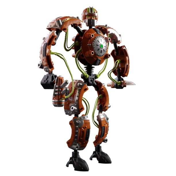 Gigabots - Scrapbot | Energy Core se transforma en una figura de acción de 13 pulgadas | Jefe de Construcción y Mecánico | Accesorios y habilidades únicos de combate de juguetes | Incluye 33 piezas pa