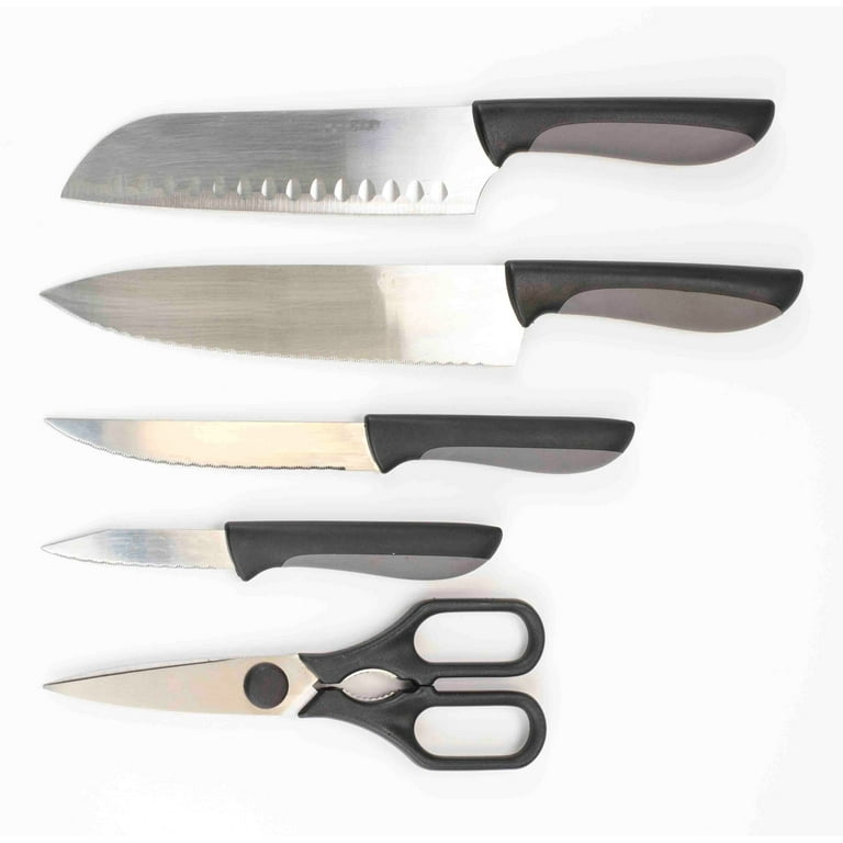 Home Basics Stainless Steel Knife Block Set