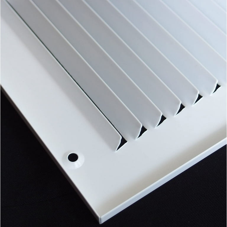 Ventilation grille, white, 264x127mm, angular, incl. screws, Camping Shop