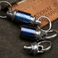 thumbnail image 6 of Titanium Keychain Double Quick Release Damascus Keyring Anti-Rust Carabiner, 6 of 6