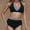Black, variant on UTSJKR Women's High Waisted Bikini Sets Tummy Control Swimsuits Two Piece Color Block Modest Bathing Suit Blue S