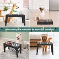 thumbnail image 3 of Cuencos Elevados EKEJLI Negro Ajustables para Perros y Gatos de Tamaño Mediano y Grande, 3 of 7