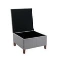 thumbnail image 3 of Porthos Home Jamar Fabric Square Storage Ottoman with Rubberwood Legs, 3 of 6