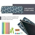 thumbnail image 5 of Pofeuu A Japanese Great Wave Print Leather Pencil Case, Leather Pencil Pouch Large Capacity, Big Pencil Pouch with Zipper Vintage Pen Bag Fountain Pen Holder, 5 of 7