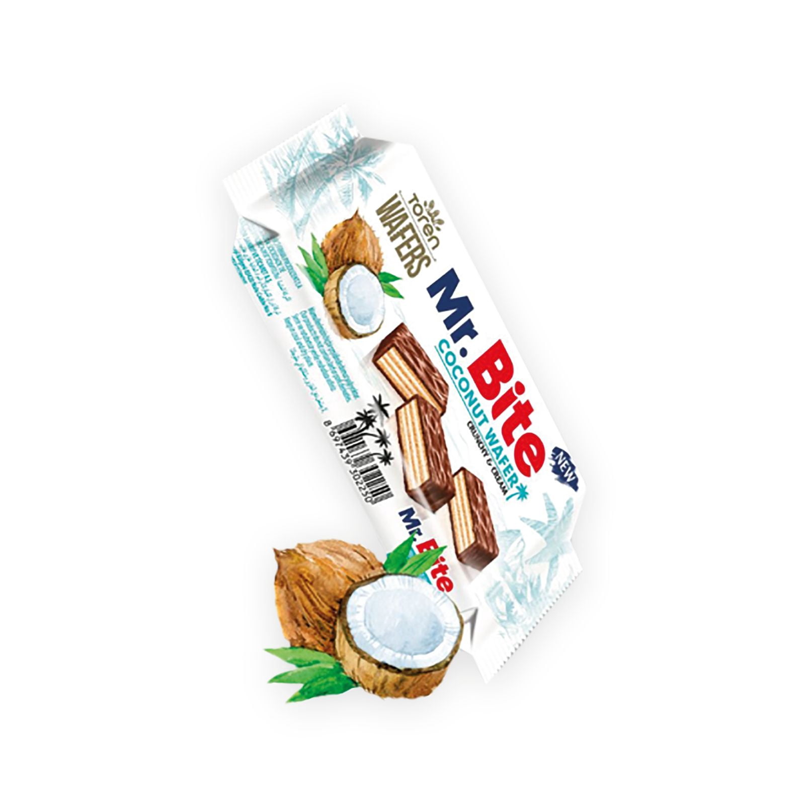 MR. BITE Milk Chocolate Coated Wafer With Coconut Cream 38g / 24 Items