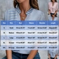 thumbnail image 3 of Trendy Striped Shirts for Women V Neck Split Short Sleeve Dressy Casual Blouses Summer Tops Loose Fit (XL, Pink), 3 of 6