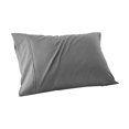 thumbnail image 1 of Pillow Cases King Size - Polyester-Cotton Blend Pillowcase Set of 1, Breathable, Soft and Wrinkle-Free Pillow Covers with Envelope Closure, Gift, Gray, 20x36 Inches, 1 of 4