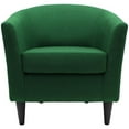 thumbnail image 3 of Fox Hill Trading Windsor 17.5" Traditional Fabric Club Chair in Emerald Green, 3 of 6