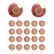 Masteelf 50Pcs Khaki Synthetic Buttons for DIY Coat Jacket Unique Round Shape Four Hole Sewing 1.5 inches