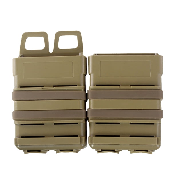 Accesorios para herramientas de caza con caja de extracción rápida, caja de almacenamiento de plástico ABS, accesorio para chaleco Molle, marrón 1 par Monstrate OD000204-03
