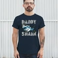 thumbnail image 3 of Tee Hunt Daddy Shark Funny Father's Day T-Shirt Funny Dad Grandpa Men's Tee, Navy Blue, Medium, 3 of 5