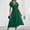 Green, variant on New Summer Arrivals SMihono Womens V Neck Maxi Dresses Summer Elegant Bohemian Holiday Dress Batwing Sleeve High Waist Resort Wear Sundress Black M