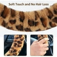 thumbnail image 4 of UniMall Fuzzy Car Steering Wheel Cover,Universal Fit Fur Auto Wheel Cover & Handbrake Cover & Gear Shift Cover Set, Anti-Slip Leopard Warm Fluffy Vehicle Wheel Protector Car Accessories for Men Women, 4 of 14