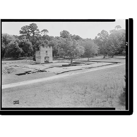 Historic Print, Fort Frederica, Barracks (Ruins), Saint Simons Island, Glynn County, GA - 2, 16" x 20"