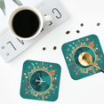 thumbnail image 5 of Pofeuu Around The Planet Print Leather Coasters Set of 6, Round Cups Mugs Mat Pad for Home Kitchen Heat Resistant Drink Coasters,Square, 5 of 7