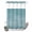 Teal, Green, Gray, variant on No Hook Shower Curtain, Vintage Light Blue Shower Curtains for Bathroom with See Through Top Window, Modern Abstract Retro Art Waterproof & Washable Bath Curtain Extra Long 72"x84"