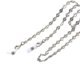 thumbnail image 1 of Cadena para gafas con perlas de imitación, correa para el cuello, cuerda de metal fija para gafas para conducir - 3 - Código de producto 40464 3, 1 of 5