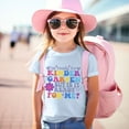 thumbnail image 2 of Shirts for Girls Print Back to School Shirt School Tee Kindergarten Shirts for Girls Kids T Shirt Children Z0B-Blue, 160, 2 of 5