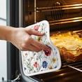 thumbnail image 3 of Pink Colorful Poppy Pot Holders for Kitchen Heatproof Potholder, 5 Pack Spring Pastoral Flowers Leaves Hot Pads Multipurpose Oven Pads Cloth Potholders Trivet for Cooking Baking, 3 of 8