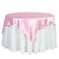 thumbnail image 4 of BalsaCircle 60"x60" Square SATIN Overlay Wedding Linens - Pink, 4 of 8