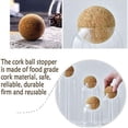 thumbnail image 2 of 4 Pieces Wooden Cork Ball Wine Stopper, Cork Ball Stopper for Wine Decanter Carafe Bottle Replacement 2.4 Inch/ 6.1 cm, 2 of 8