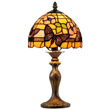 Dale Tiffany Ferndell Butterfly 14.25" Tall Handmade Tiffany Accent Lamp