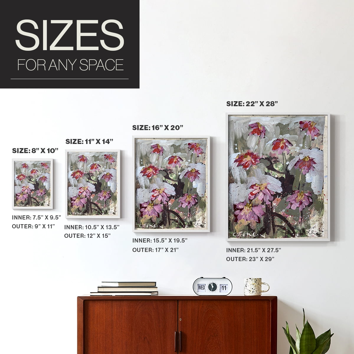 Zinnia I Framed Print - Solid Wood in Single Picture Frame Solid Wood 2 Framed Print