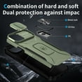 thumbnail image 6 of Phone Case for iPhone 14 Case with Sliding Camera Cover, with 360° + 100° Free Rotation Metal Finger Ring Bracket, Fit Magnet Car Mount, 2 In 1 Case Cover for iPhone 14, Darkgreen, 6 of 8