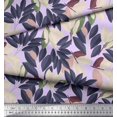 thumbnail image 3 of Soimoi Purple Cotton Duck Fabric Laurel Leaves Print Sewing Fabric Yard 56 Inch Wide, 3 of 3