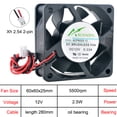thumbnail image 1 of High-Speed 60x60x25mm Axial Cooling Fan DC 5V/12V/24V 2-Pin ACP6025 for Charger, Power Supply, Frequency Converter DC12V oil bearing 60x60x25mm, 1 of 6