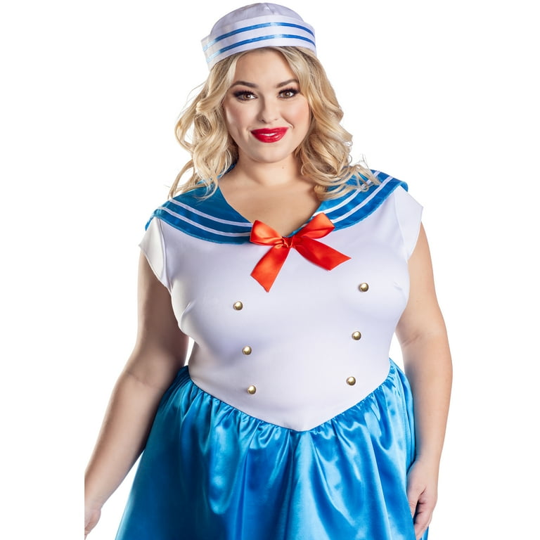 Sailor Halloween Costume for Adults, Women's Size 3X (24/26W), by