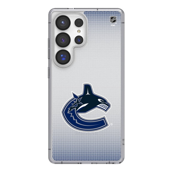 Vancouver Canucks Linen Logo Galaxy Clear Case