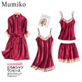 thumbnail image 2 of Nuevo 4 traje Sra. Pijamas de seda sexy Ropa de ocio Camisón Mujer Bud Pijamas de seda Trajes Primavera y verano xuanjing unisex, 2 of 2