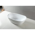 thumbnail image 3 of Kingston Brass VTRS723228 72-Inch Acrylic Oval Single Slipper Freestanding Tub with Drain in Glossy White, 3 of 8